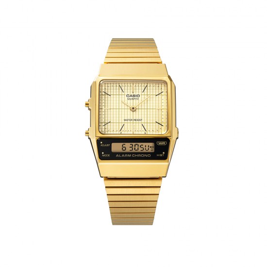 Casio Vintage AQ-800EG-9A Gold Stainless Steel Band Women Watch Casio Vintage AQ-800EG-9A Gold Stainless Steel Band Women Watch