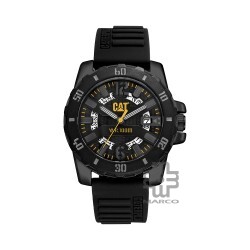 Caterpillar Steel Barricade AR-161-21-131 | Black Silicone l | Analog Watch | 10 ATM | 44MM | 2Y Warranty