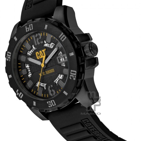 Caterpillar Steel Barricade AR-161-21-131 | Black Silicone l | Analog Watch | 10 ATM | 44MM | 2Y Warranty