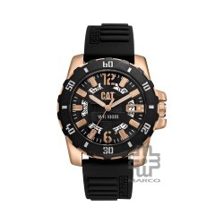 Caterpillar Steel Barricade AR-191-21-139 | Black Silicone l | Analog Watch | 10 ATM | 44MM | 2Y Warranty