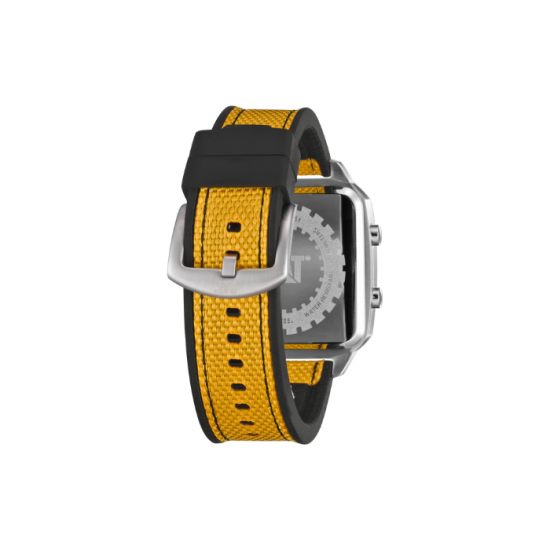 Caterpillar Retro D Multi | AS-149-27-137 | Yellow Black Nylon Strap | Ana-Digit Watch | 100M WR| 2Y Warranty