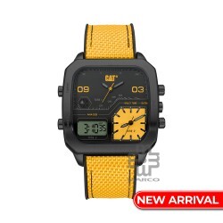 Caterpillar Retro D Multi | AS-169-27-177 | Yellow Black Nylon Strap | Ana-Digit Watch | 50M WR | 2Y Warranty