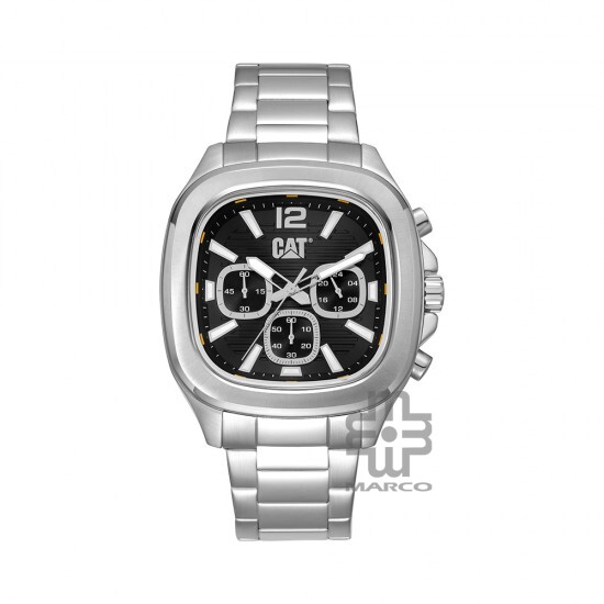 CAT AXIS CHRONO AV-143-11-131 Silver Stainless Steel Analog Watch | 10 ATM | 44MM | 2Y Warranty