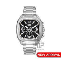 CAT AXIS CHRONO AV-143-11-131 Silver Stainless Steel Analog Watch | 10 ATM | 44MM | 2Y Warranty