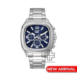 CAT AXIS CHRONO AV-143-11-636 Silver Stainless Steel Analog Watch | 10 ATM | 44MM | 2Y Warranty