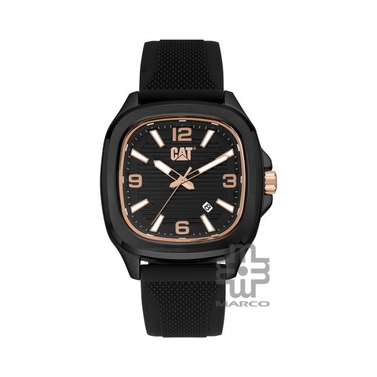 CAT AXIS AV-161-21-139 Black Silicone Analog Watch | 10 ATM | 44MM | 2Y Warranty