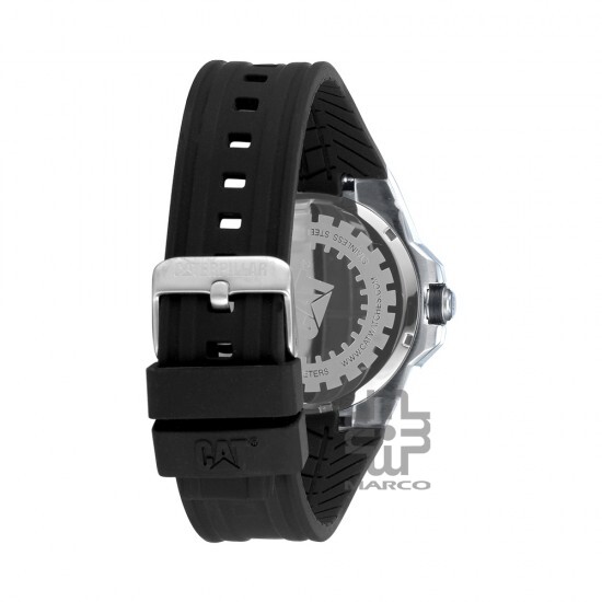 CAT HEXLINE AW-141-21-127 Black Silicone Band Analog Watch | 10 ATM | 42MM | 2Y Warranty