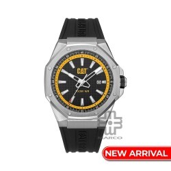 CAT HEXLINE AW-141-21-127 Black Silicone Band Analog Watch | 10 ATM | 42MM | 2Y Warranty