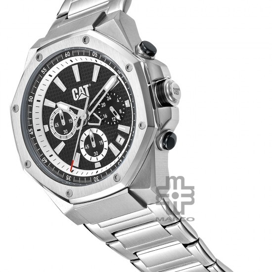CAT HEXLINE Chrono AW-143-11-122 Stainless Steel Band Analog Watch | 10 ATM | 42MM | 2Y Warranty