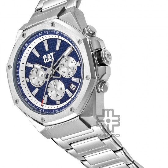 CAT HEXLINE Chrono AW-143-11-622 Stainless Steel Band Analog Watch | 10 ATM | 42MM | 2Y Warranty