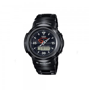 Casio G-Shock AWM-500-1A Light Black Stainless Steel Band Men Watch