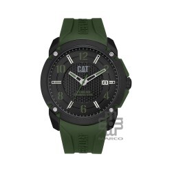 CAT ELITE AX-161-23-131 Green Silicone Band Analog Watch | 10 ATM | 46MM | 2Y Warranty