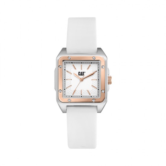CAT SQUARE WOMENS B2-391-20-929 Silicone Band Analog Watch | 5 ATM | 30MM | 2Y Warranty