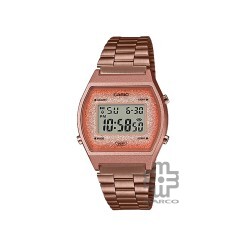 Casio Vintage B640WCG-5 Rose Gold Stainless Steel Band Men Watch / Women Watch