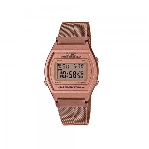 Casio Vintage B640WMR-5A Rose Gold Stainless Steel Band Women Watch