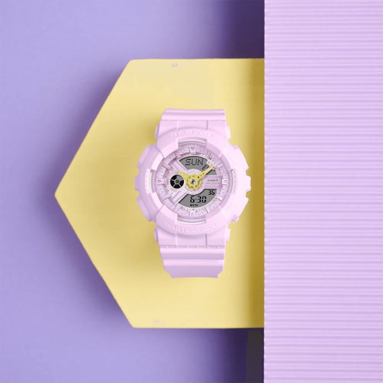 Casio Baby-G BA-110AH-6A Purple Resin Band Women Sports Watch