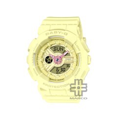 Casio Baby-G BA-110AH-9A Yellow Resin Band Women Sports Watch