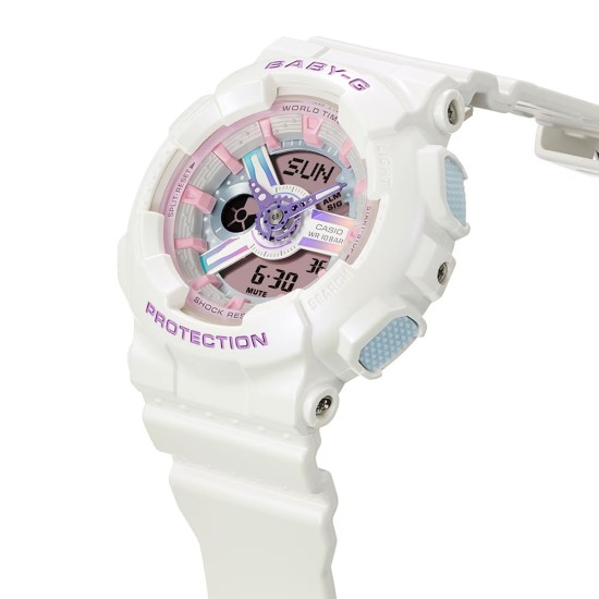 Casio Baby-G BA-110FH-7A White Resin Band Women Sports Watch