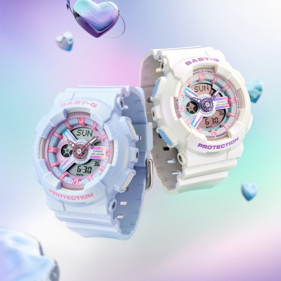 Casio Baby-G BA-110FH-7A White Resin Band Women Sports Watch