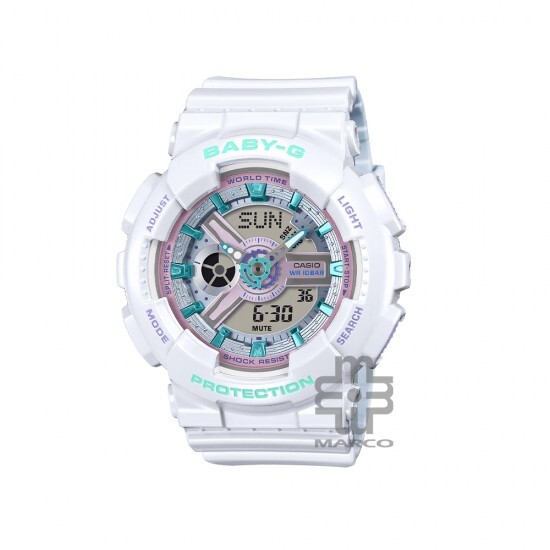 Casio Baby-G BA-110MC-7A White Resin Band Women Sports Watch