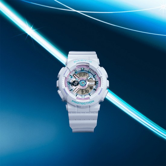 Casio Baby-G BA-110MC-7A White Resin Band Women Sports Watch