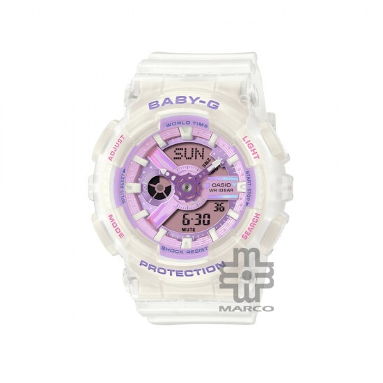 Casio Baby-G BA-110PS-7A White Resin Band Women Sports Watch