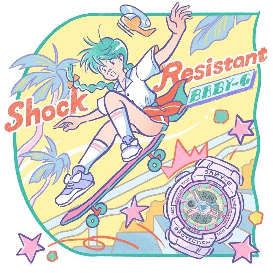 Casio Baby-G Metallic Dial Series BA-110XPM-6A Light Purple Resin Band Women Sports Watch