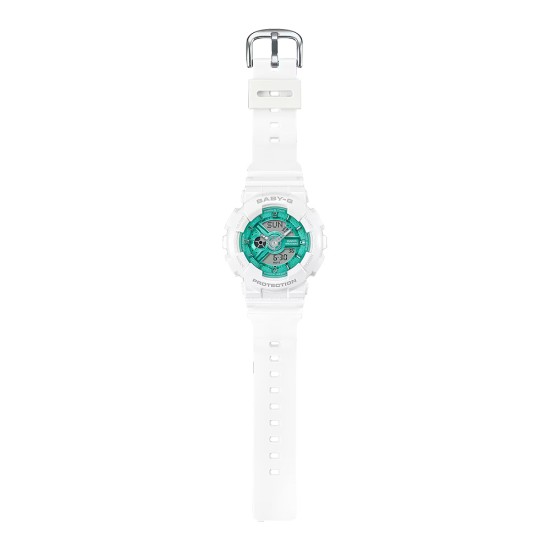 Casio Baby-G Seasonal Collection 2023 BA-110XWS-7A White Resin Band Women Sports Watch