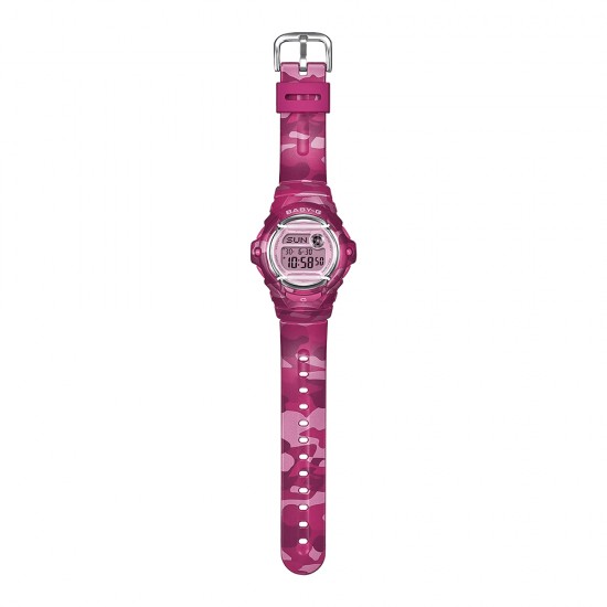 Casio Baby-G BG-169CM-4 Pink Camouflage Resin Band Women Sport Watch