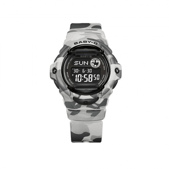Casio Baby-G BG-169CMB-8 Grey Camouflage Resin Band Women Sport Watch