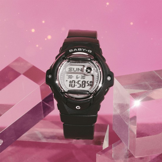 Casio Baby-G BG-169KB-1 Black Resin Band Women Sports Watch