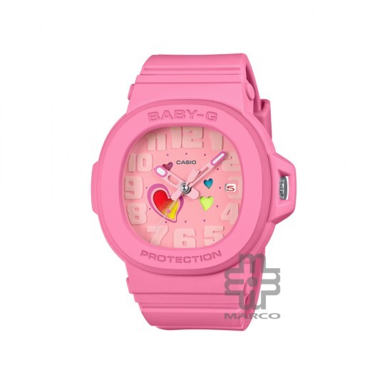 Casio Baby-G Playful Heart Series BGA-10-4A Pink Resin Band Women Sport Watch Casio Baby-G Playful Heart Series BGA-10-4A Pink Resin Band Women Sport Watch