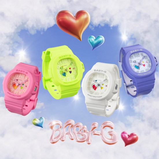 Casio Baby-G Playful Heart Series BGA-10-6A Purple Resin Band Women Sport Watch Casio Baby-G Playful Heart Series BGA-10-6A Purple Resin Band Women Sport Watch