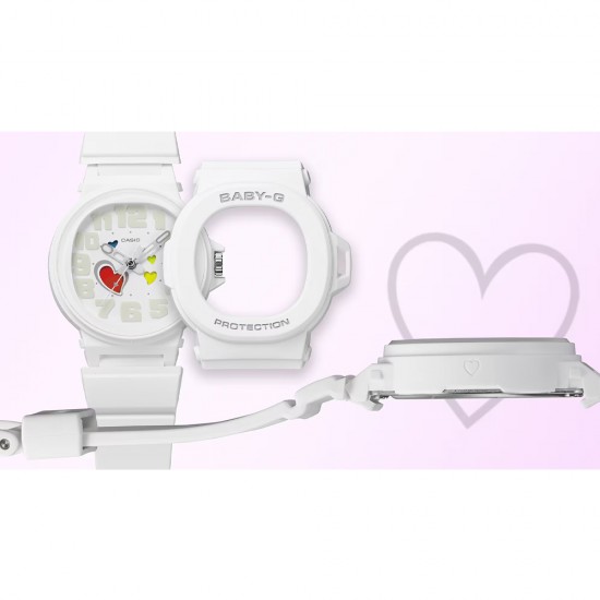 Casio Baby-G Playful Heart Series BGA-10-6A Purple Resin Band Women Sport Watch Casio Baby-G Playful Heart Series BGA-10-6A Purple Resin Band Women Sport Watch