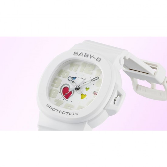 Casio Baby-G Playful Heart Series BGA-10-6A Purple Resin Band Women Sport Watch Casio Baby-G Playful Heart Series BGA-10-6A Purple Resin Band Women Sport Watch