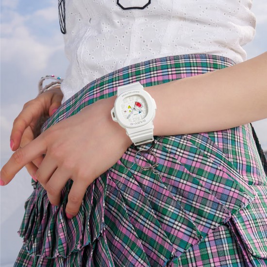 Casio Baby-G Playful Heart Series BGA-10-7A White Resin Band Women Sport Watch