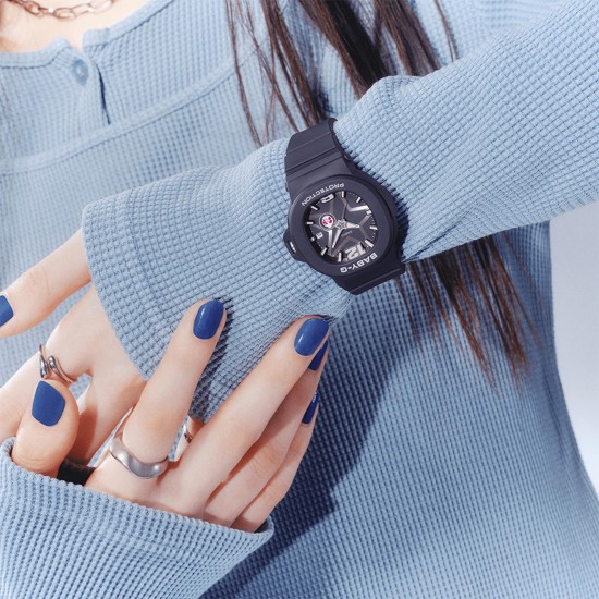 Casio Baby-G Pop and Space Series BGA-10D-2A1 Black Resin Band Women Sport Watch