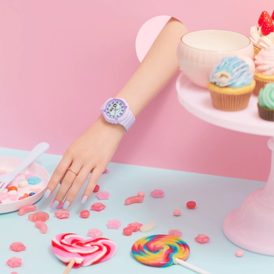 Casio Baby-G Sweets Collection Candy BGA-280SW-6A Purple Resin Band Women Sports Watch Casio Baby-G Sweets Collection Candy BGA-280SW-6A Purple Resin Band Women Sports Watch