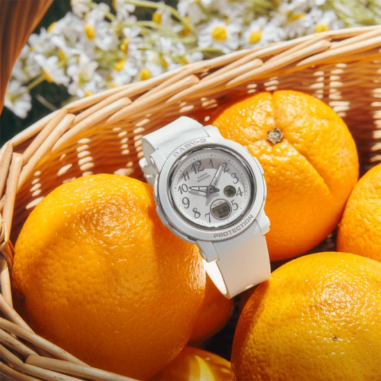 Casio Baby-G BGA-290SA-7A Soft White Resin Band Women Sports Watch