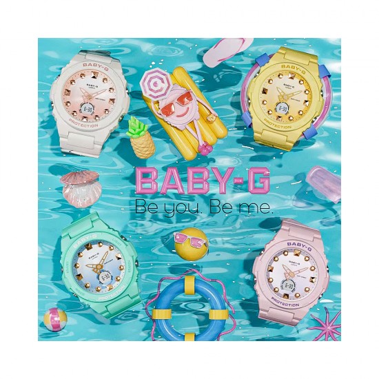 Casio Baby-G BGA-320-9A Yellow Resin Band Women Sports Watch