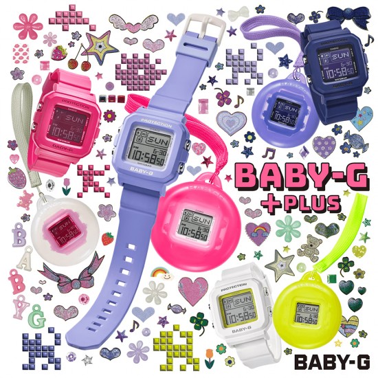 Casio Baby-G + PLUS Series BGD-10K-6 Purple Resin Band Women Sports Watch Casio Baby-G + PLUS Series BGD-10K-6 Purple Resin Band Women Sports Watch