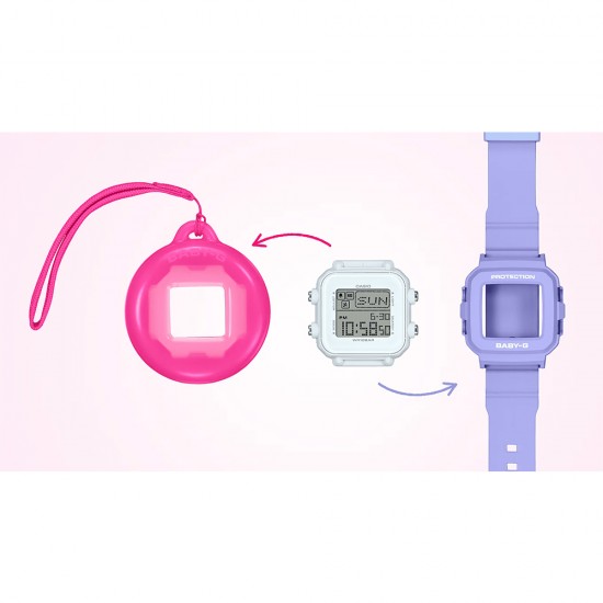 Casio Baby-G + PLUS Series BGD-10K-6 Purple Resin Band Women Sports Watch Casio Baby-G + PLUS Series BGD-10K-6 Purple Resin Band Women Sports Watch