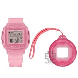 Casio Baby-G + PLUS Series BGD-10KG-4 Transparent Pink Resin Band Women Sports Watch