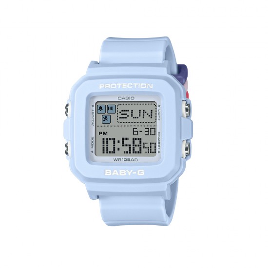 Casio Baby-G + PLUS Series BGD-10L-2 Light Blue Resin Band Women Sports Watch