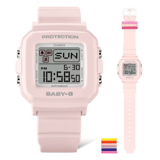 Casio Baby-G + PLUS Series BGD-10L-4 Pink Resin Band Women Sports Watch