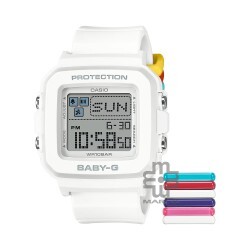 Casio Baby-G + PLUS Series BGD-10L-7 White Resin Band Women Sports Watch