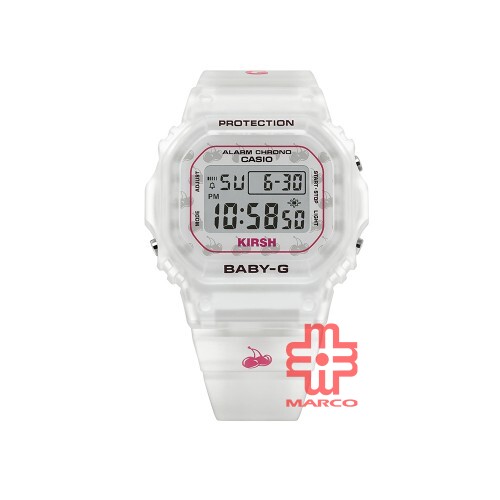 [Limited Edition] Casio Baby-G x Kirsh BGD-565KRS-7 Translucent White Resin Band Women Sports Watch