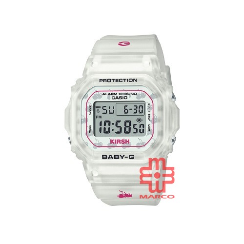 [Limited Edition] Casio Baby-G x Kirsh BGD-565KRS-7 Translucent White Resin Band Women Sports Watch