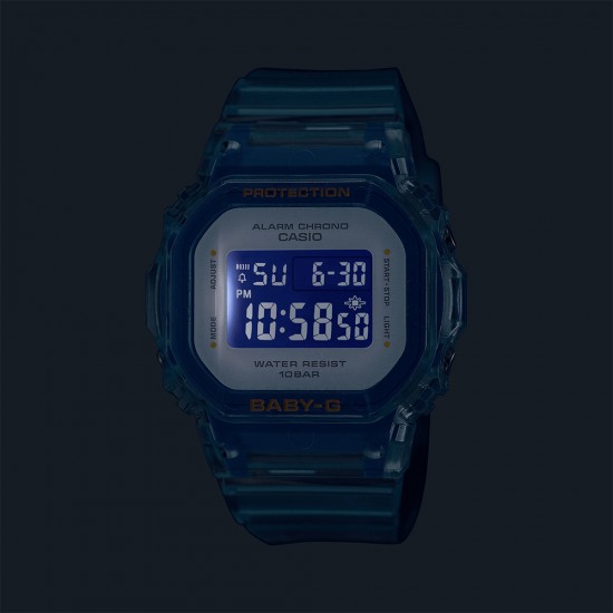Casio Baby-G Summer Jelly Colours Series BGD-565SJ-2 Blue Translucent Resin Band Women Sports Watch