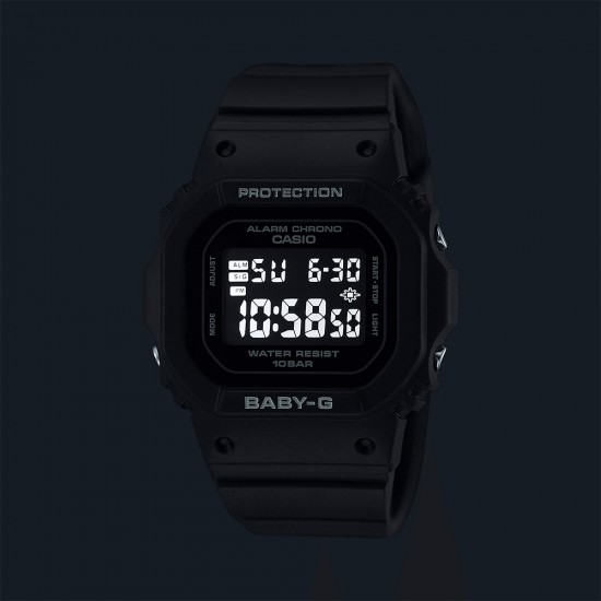 Casio Baby-G BGD-565U-1 Black Resin Band Women Sports Watch
